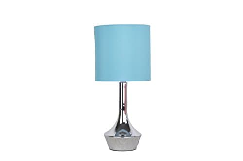 Tall Chrome Touch Lamp Lounge / Bedside Table Lights Lamps (Light Blue)