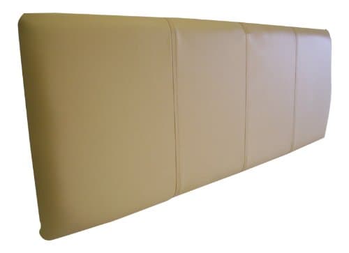 Fabulous Stitched Panel 4'6 Ivory Faux leather Headboard