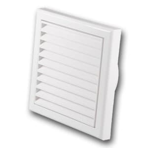 Fixed Blade Grille, White 150mm dia