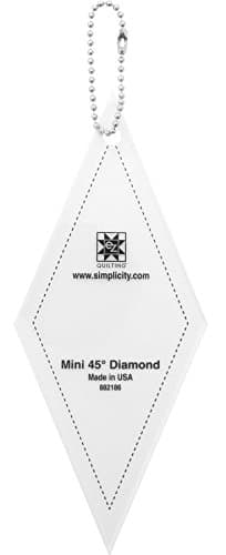 Mini 45 Degree Diamond with Key Chain Acrylic Template