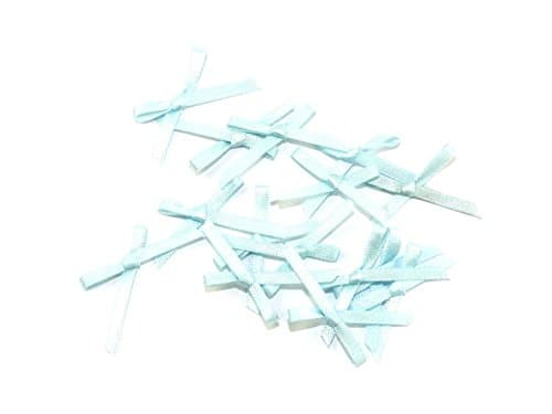 Papercellar Mini Satin Ribbon Bows Pale Blue - per pack