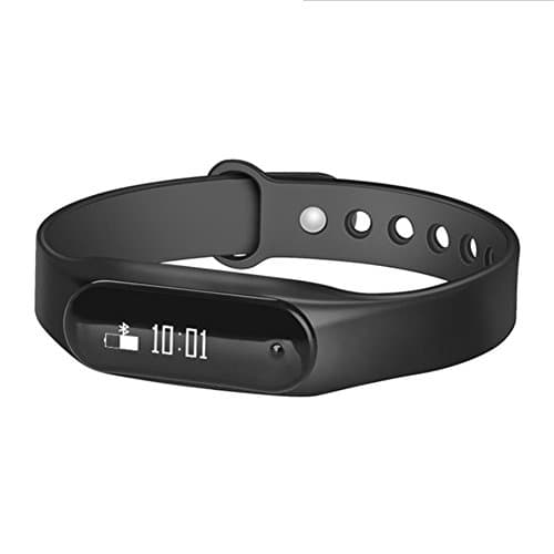 YANXH Activity Tracker ,Slim Fitness Tracker Watch, Touch Screen Bluetooth Pedometer Smart Bracelet with Anti-lost Strap for Phone , black