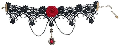 Red Rose Choker Necklace