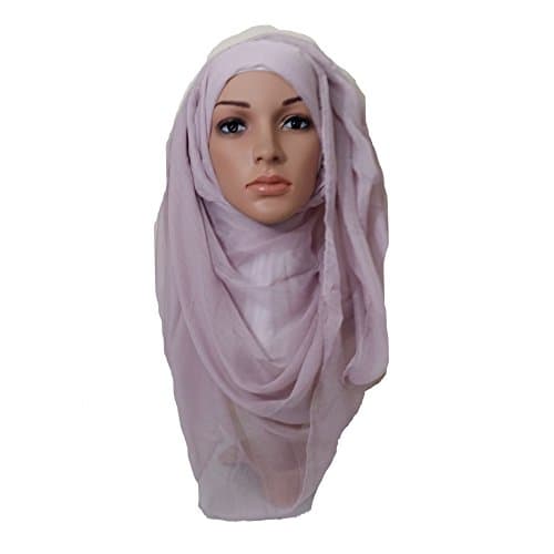 Plain Maxi Hijab Large Oversized Maxi Scarf Soft Viscose Shawl Sarong (Lavender)