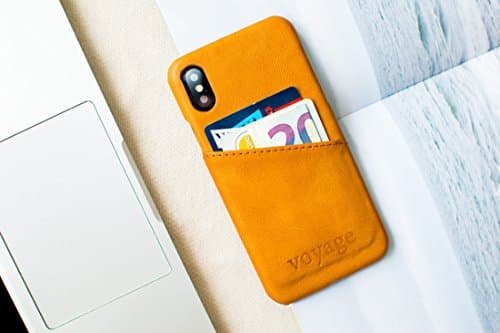 iPhone X leather back case (Brown)