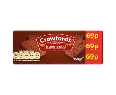 Crawfords Bourbon Creams (150g x 12)