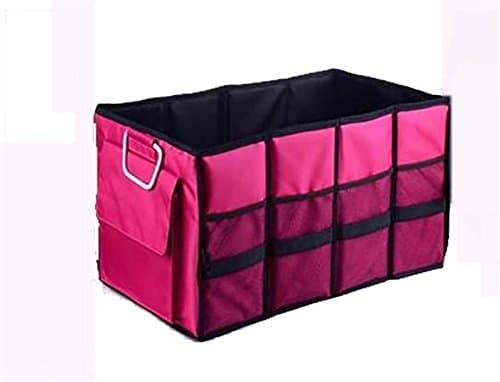 RIRI Foldable Cargo Trunk Organizer - High Quality Big Capacity Washable Storage with Handles , pink , B