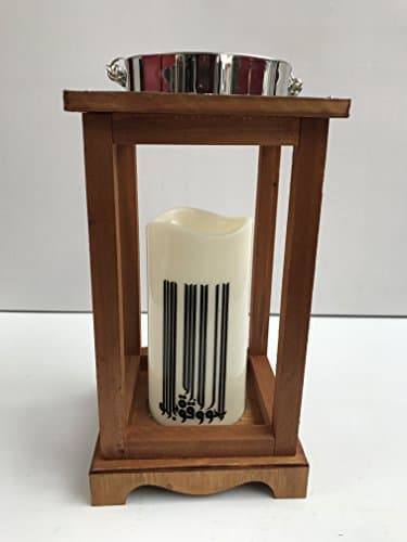Wooden Lantern With Painted Arabic Script Led Candle Holder "la hawla wala quwwata illa billah"