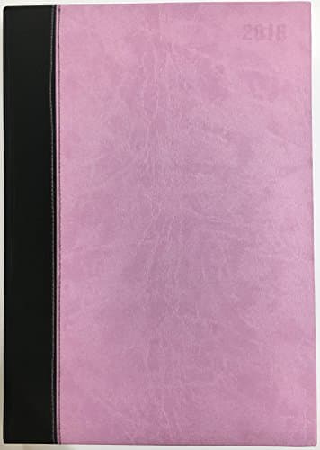 2018 A4 SIZE LUXURY SOFT PADDED DAY A PAGE DIARY WITH APPOINTMENT DIARY (LIGHT PINK)