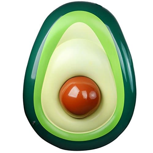 Merlilive Giant Inflatable Avocado Pool Float With a Ball PVC Swimming Beach Party Toys Seat Boat Raft for Adults & Kids
