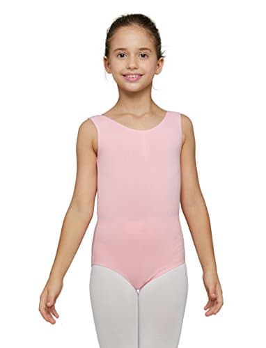 Girls' Basic Tank Leotard From Fitdance [140,Pink]
