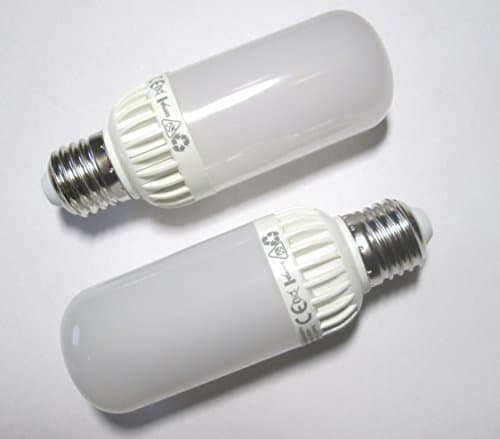 E27 Compact LED Flashlight – Only 45 mm Diameter, 128 mm Long – 175 – 275 V 820 Lumen White/4000 K/At 9 Watt. Ideal for Entryways – 2 Piece Set.