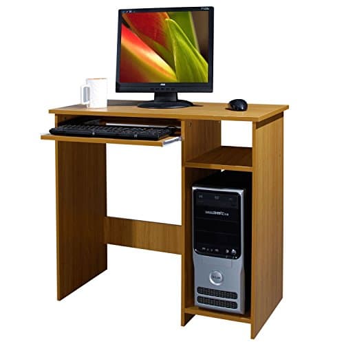 Wooden Beech Effect Home Office Computer Desk PC Laptop Workstation