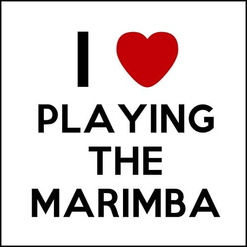 I Love Playing The Marimba Coaster - 9cm Square