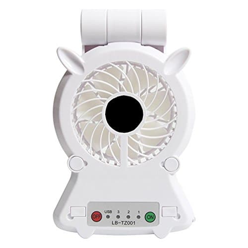Phone Cooler, Jingleer 5 in 1 Multi-functional Mobile Radiator USB Fan for Gamer with LED light, Battery Powered (White)