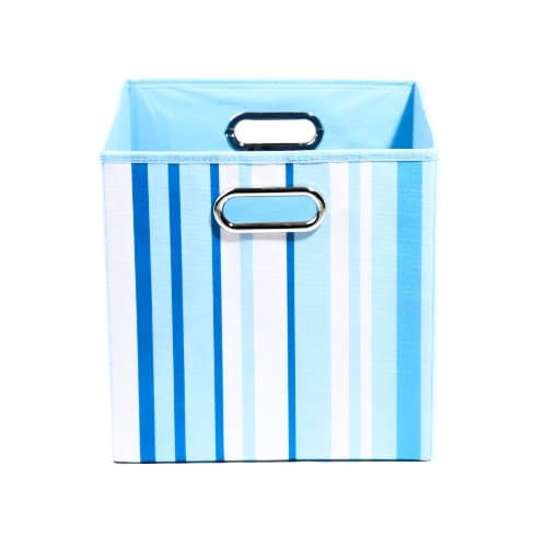 Modern Littles Folding Storage Bin (Sky Stripes)