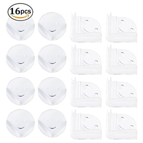 Safety Corner Protectors 16 Pack Clear Table Corner Guards for Child and Baby By Cefanty
