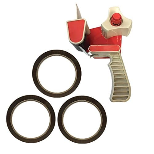 3 Rolls PLUS Dispenser Gun. 3 Rolls of Brown Parcel tape (48mm x 66M) Plus Dispenser Gun.