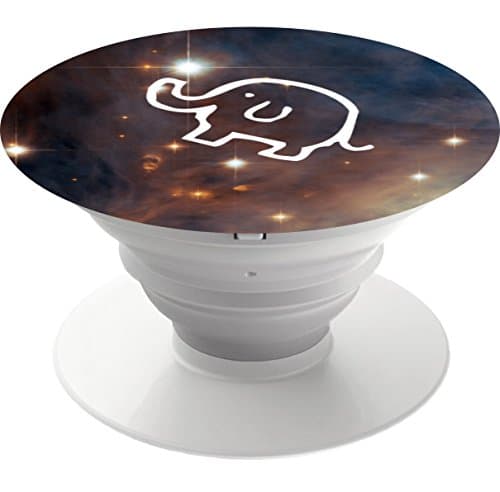Multi-Function Pop Out Phone Grip and Stand, Socket Mobile Holder for your Phone &amp; Tablet - elephant in the stars
