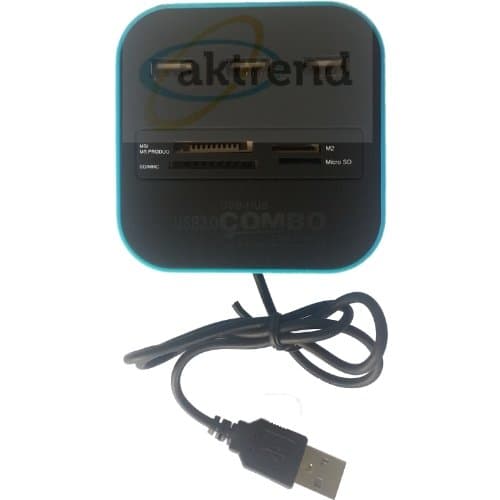 Aktrend - Combo all in one USB 2.0 + Hub USB 2.0 USB 1.0 USB Card Reader HUB 3 USB Port HUB Combo Distributor + &amp; Performance SDHC MiniSD Card Reader SD SDHC MicroSD High Speed MMC MMCplus MMCmobile Flash Mini Trans M2 RS-MMC MS Duo MS PRO CompactFlash MicroDrive MS MS PRO Duo for Laptop Notebook PC Computer Supports Windows 98/2000/XP/7/Vista /, 9 x MacOS ab/from Linux 2.4.2 External Plug &amp; Play