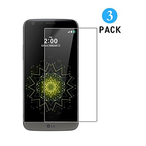 [3 Pack] LG G5 Screen Protector, WEOFUN Tempered glass for LG G5 Glass Protector Film 5.3 inch - Transparent (0.33mm, 9H, Ultra Clear)