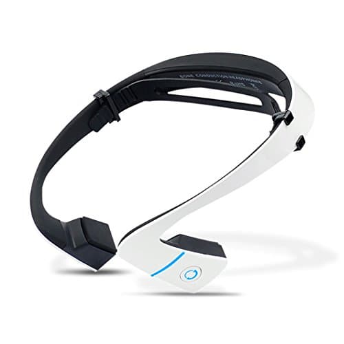 Effie Bone Conduction Headphones with Microphone Bluetooth 4.1 Wireless Stereo Sport Headphone for Running Cycling Driving (White)