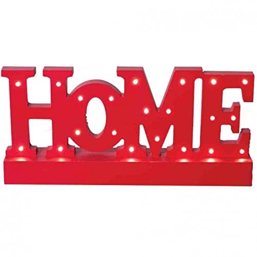 LED Light Up 'HOME' Sign Light - Red