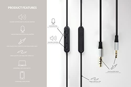 AGS Retail Ltd Compatible Audio Cable Replacement for Bose Soundlink On Ear Headphones - Black, 1.2m Audio Cable with Remote/Mic, Earphone Cable | Audio Accessories