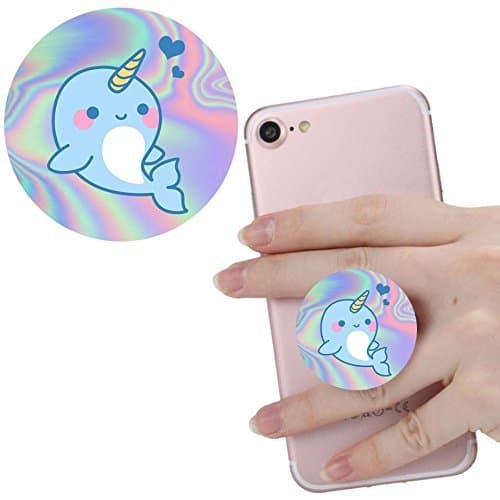 Pop Multi-function Pop cellular phone bracket Socket Expanding Stand and Grip for Smart-phones and Tablets Bracket Mount Holder Collapsible-White blue Pink purple unicorn Love heart