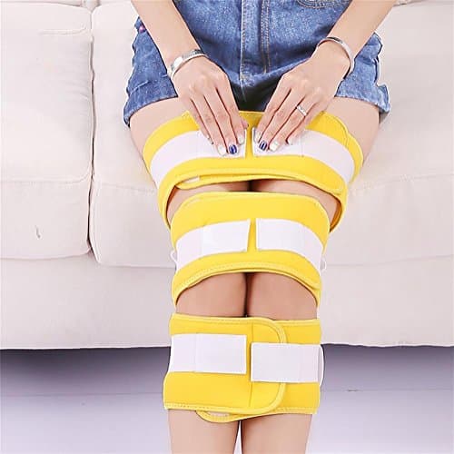 G&amp;M Double Side Adjustable Leg Correction Belt O/ X Type Leg Correcting Belt Straight Leg Posture Correcting Belt For Health Care , yellow