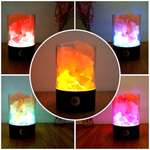 Himalayan Salt Lamp SHHE Stepless Dimmable Bedside Lamp USB Powered Colour Changing Night Light