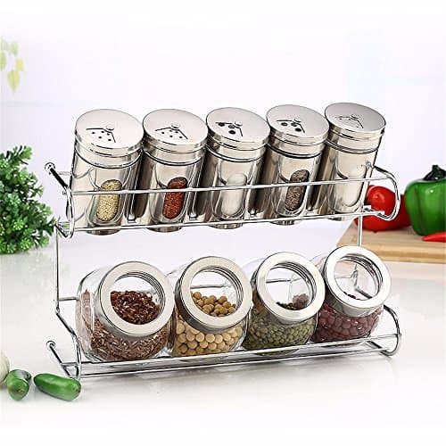 ANGEELEE Kitchen Glass Jar Moisture-Proof Home Multi-Purpose Jam Bottle Cruet Miscela Di Barattoli Di Vetro, F
