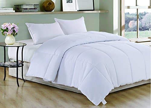 White Polyester Medium Warmth Queen Down Alternative Comforter Duvet insert , 88 x 88 by Christies Home Living