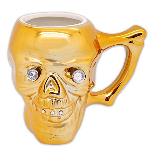 'Fine Coffee Cup "Skull in Shiny Gold