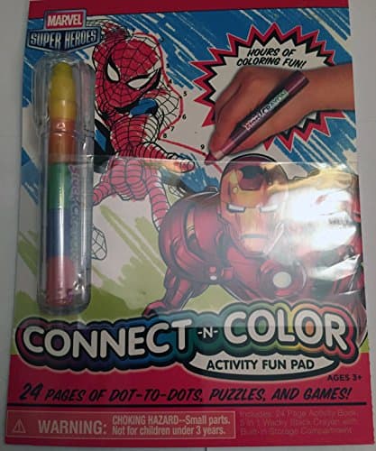 Marvel Super Hereos Connect N Colour Activity Fun Pad