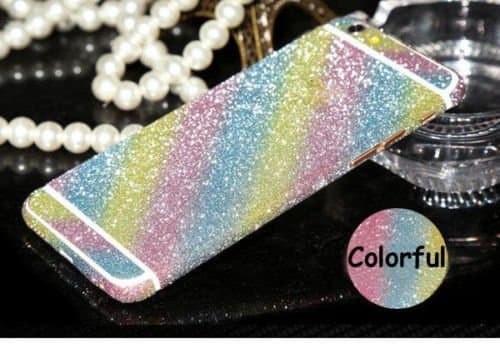 Vale® For iPhone 6 Plus Sticker, Bling Glitter Crystal Diamond Protector Film Sticker For iPhone 6 Plus - Rainbow
