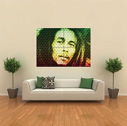 Doppelganger33 LTD Bob Marley Rasta Unique Wall Art Multi Panel Poster Print 47x33 inches