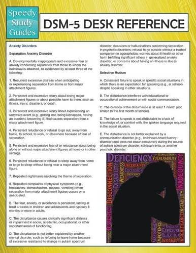 DSM-5 Desk Reference (Speedy Study Guides)