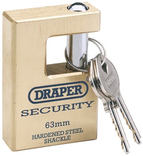 EXPERT 76MM QUALITY CLOSE SHACKLE SOLID BRASS PADLOCK &amp; 2 KEYS WITH HARDENED STEEL SHACKLE - Solid brass body with hardened steel shackle. Precision tumbler and brass lock cylinder. Key blanks are available separately. Display packed.