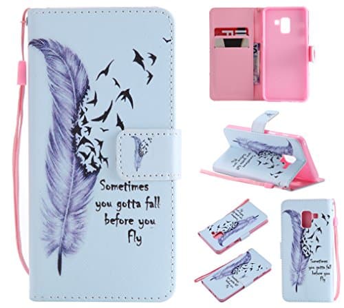 Case for Samsung Galaxy A8 2018 (5.6 ") [Shock Absorption] New Design with Silicone PU Case Cover Luxury Case With Super Soft Heavy Duty Protective Case Cover Soft PU Case for Samsung Galaxy A8 (A5) # 2018 2018 2