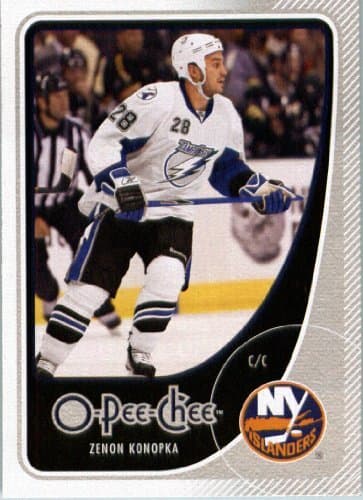 2010 / 2011 Upper Deck O Pee Chee Hockey Card # 35 Zenon Konopka Islanders in a