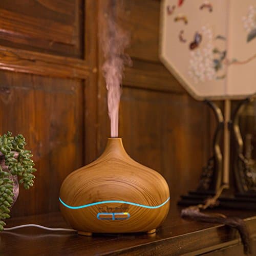 Aromatherapy essential oils diffuser atomizing humidifier wood ultrasonic wave atomization christmas substitute-B 13x17cm(5x7inch)