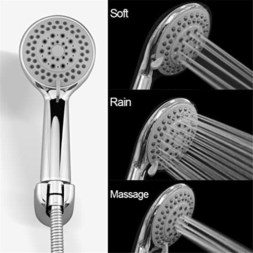 AnthonLee 3 Setting Hybrid Efficient Combination Water Saving Chrome Finish Multi-Function Massage Jet Modern Luxury Bathroom Handheld Shower Head