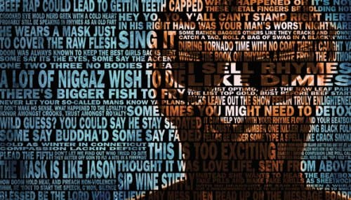 MF Doom DJ Rap Lyrics Mashup Over 1 Meter Wide 1 Piece Glossy XXL Poster Art Print!