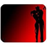 Rectangle Non-Slip Computer Notebook Mousepad Gaming Mouse Pad Harley Quinn and Joker Print.