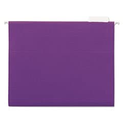 Universal One Hanging File Folders 1/5 Tab 11 Point Stock Letter Violet 25/Box