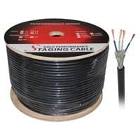 Quad Star Balance Microphone Cable, OD: 6mm, Twist Pair, Braid Shield, Good for In-wall installation, 500ft - Distributed by NAC Wire and Cables