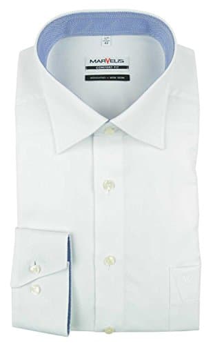 MARVELIS Men's Classic Formal Shirt White White