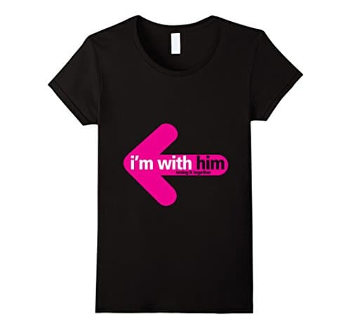 Women's I'm with him Small Black