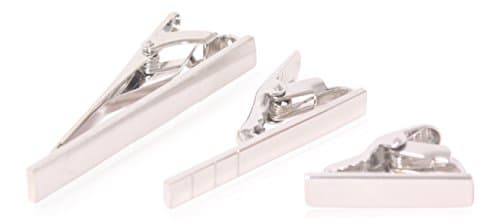 Men's Silver Tie Bar Essentials Pack - 3 pc